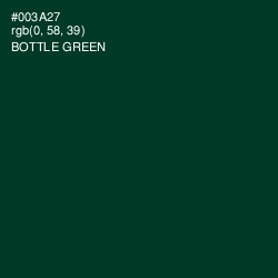 #003A27 - Bottle Green Color Image